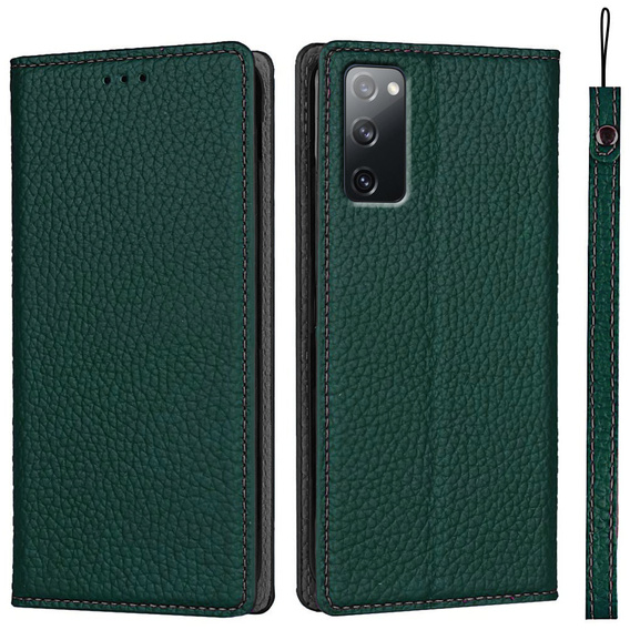 Кожаный чехол для Samsung Galaxy S20 FE, ERBORD Grain Leather, зелёный