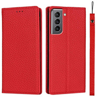 Шкіряний чохол для Samsung Galaxy S22, ERBORD Grain Leather, червоний