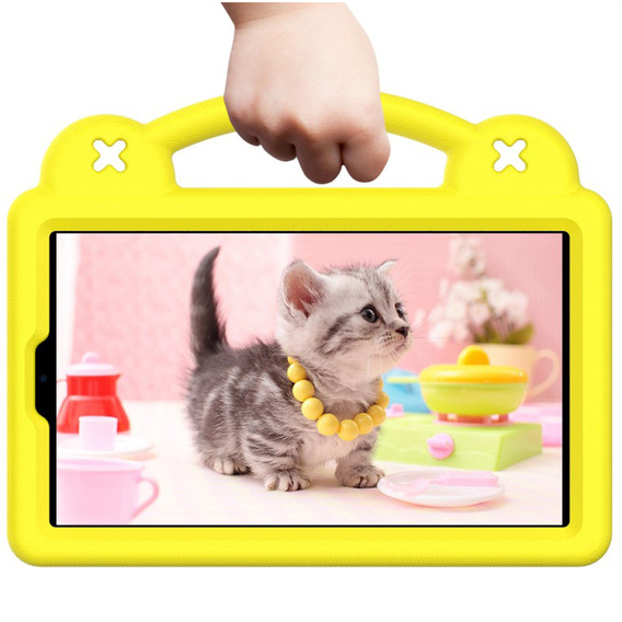 Дитячий чохол для планшета Samsung Galaxy Tab A7 Lite 8.7 T220/T225, Cute Patterns, з підставкою, жовтий