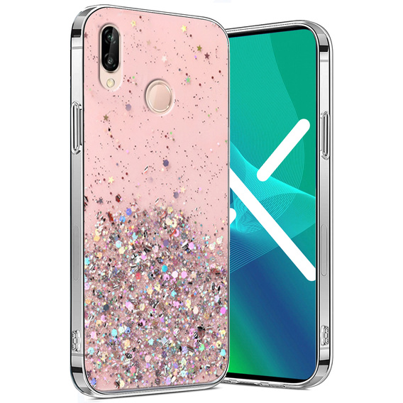 Чехол до Huawei P20 Lite, Glittery, розовый