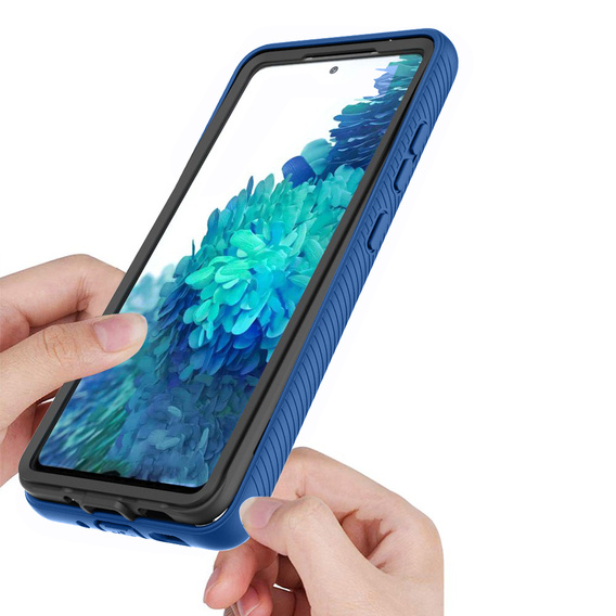 Чoхол Shockproof до Samsung Galaxy S20 FE, із захисним екраном, темно-синій