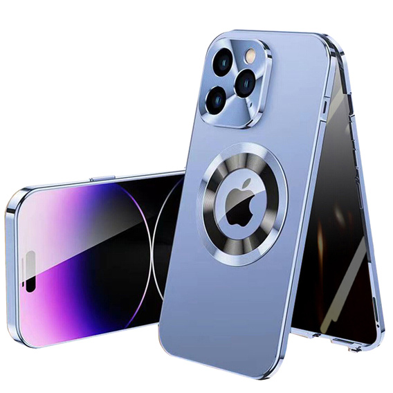 Чехол для iPhone 12 Pro Max, Dual Glass, для Magsafe, синий