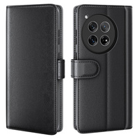 Флип-кейс для OnePlus 12 5G, Split Leather, чёрный