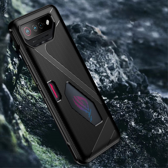 Чoхол до Asus ROG Phone 7 5G, Carbon Gel, чорний