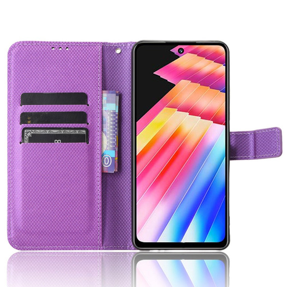 Откидной чехол для Infinix Hot 30i, Wallet Smart Magnet, фиолетовый
