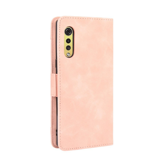 Футляр з клапаном для LG Velvet, Card Slot, рожевий