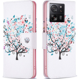 Флип-кейс для Xiaomi 13T / 13T Pro / Redmi K60 Ultra, Wallet, colorful tree, белый