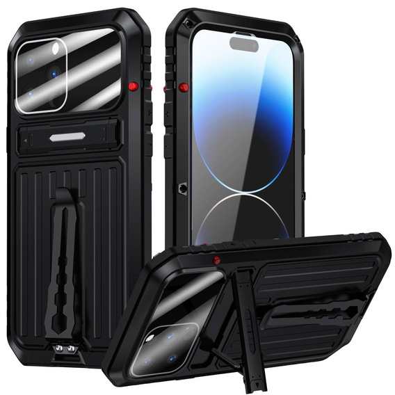 Бронированный чехол для iPhone 14 Pro, Metal Hybrid, черный