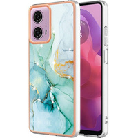 Защитный чехол для Motorola Moto G24 / G24 Power / G04, Marble Slim Case, зелёный