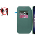 Откидной чехол для Samsung Galaxy S25+ Plus, RFID Wallet MagSafe CamShield, зелёный