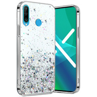 Чехол до Huawei P30 Lite, Glittery, прозрачный