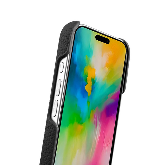 Чохол MELKCO для iPhone 16 Pro Max, шкіра, чорний