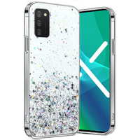 Чехол до Samsung Galaxy A02s, Glittery, прозрачный