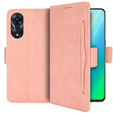 Футляр з клапаном для Oppo A98 5G, Card Slot, рожевий