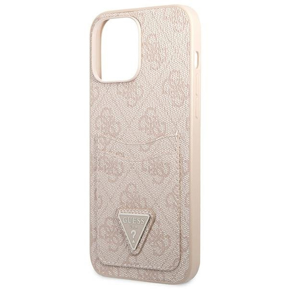 Чехол GUESS до iPhone 13 Pro, 4G Triangle Logo Cardslot, розовый