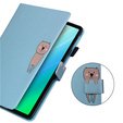 Чехол для iPad 10.2" 2021/2020/2019 (9/8/7 gen.), с клапаном, animal, синий