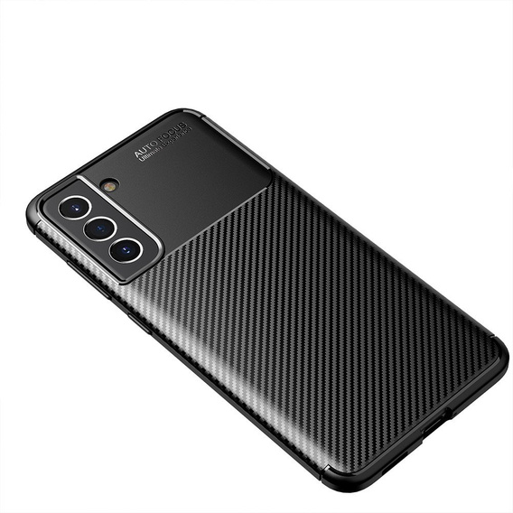 Чехол до Samsung Galaxy S21 FE, Carbon Gel, чёрный