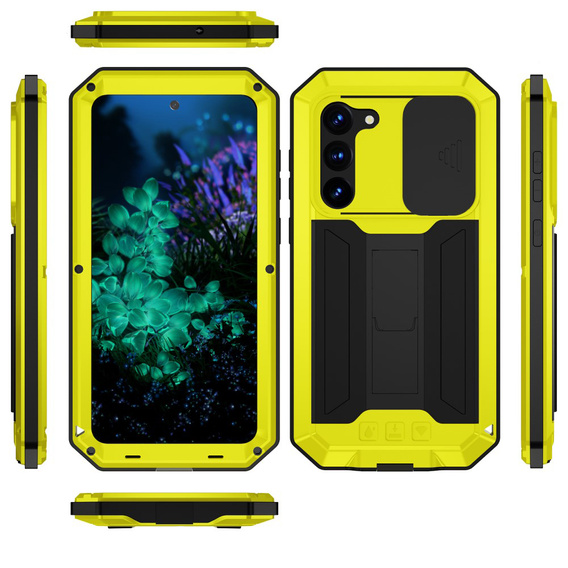 Бронированный чехол для Samsung Galaxy S23 Plus, R-JUST CamShield Slide, жёлтый