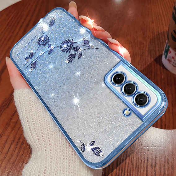 Чохол для Samsung Galaxy S21 FE, Glitter Flower, м'яти