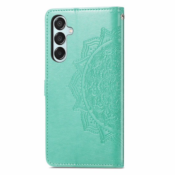 Откидной чехол для Samsung Galaxy M15 5G, Mandala, зелёный