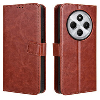 Футляр з клапаном для Xiaomi Redmi 14C, Crazy Horse Wallet, коричневий