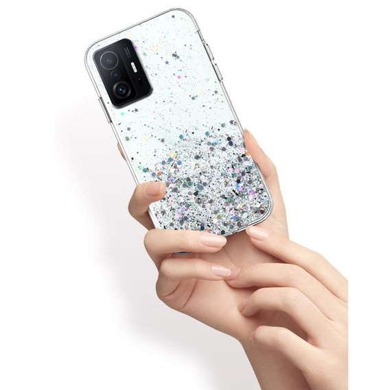 Чехол до Xiaomi 11T / 11T Pro, Glittery, прозрачный