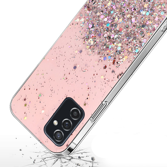 Чехол до Samsung Galaxy M52 5G, Glittery, розовый