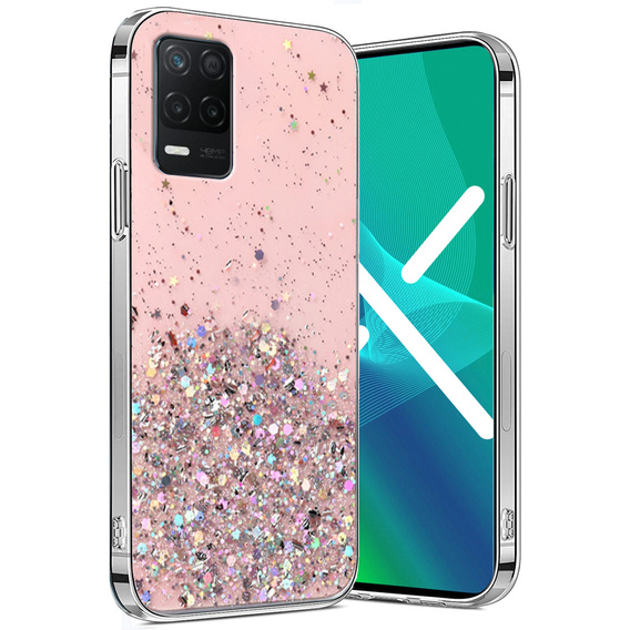 Чoхол до Realme 8 5G, Glittery, рожевий