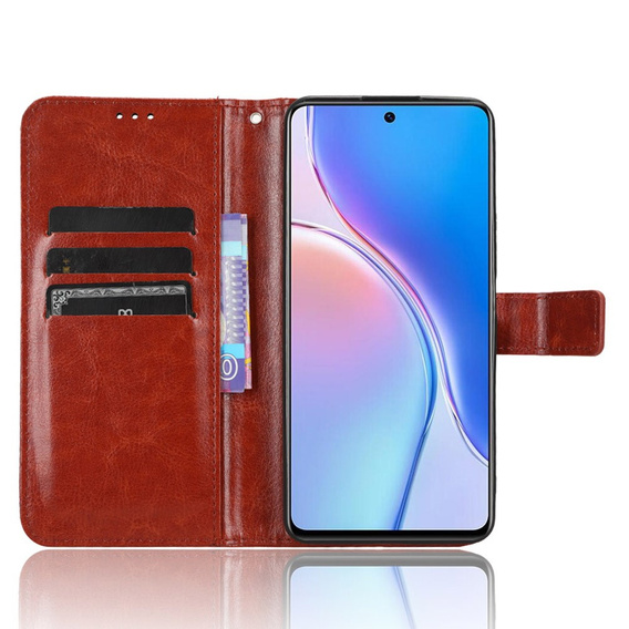 Футляр з клапаном для Huawei Nova 11i, Crazy Horse Wallet, коричневий