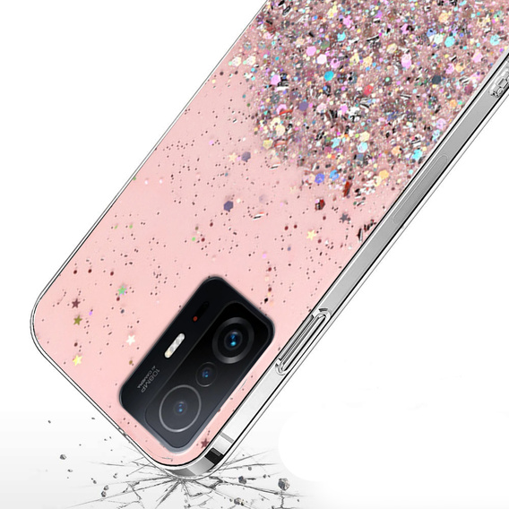 Чехол до Xiaomi 11T / 11T Pro, Glittery, розовый