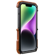 Чехол R-JUST для iPhone 14, Alu Wood Bumper, черный