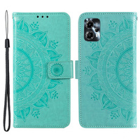 Откидной чехол для Motorola Moto G13 / G23, Mandala Flower, зелёный