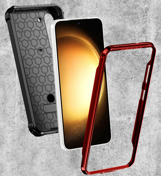 Чoхол до Samsung Galaxy S23, Heavy Duty Ring Belt Clip, червоний