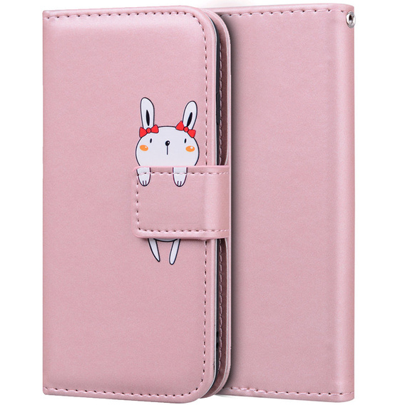 Откидной чехол для Xiaomi Redmi Note 8 Pro, Wallet Bunny, розовый