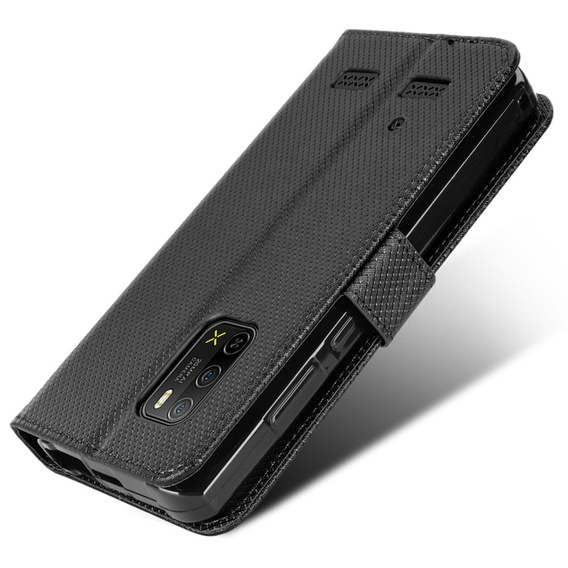 Откидной чехол для Ulefone Armor X10 / X10 Pro, Wallet Smart Magnet Case, чёрный