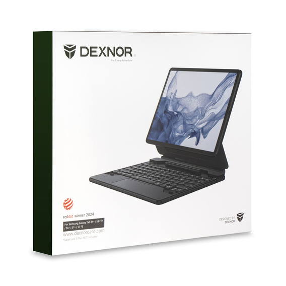 Чехол-клавиатура для Samsung Galaxy Tab S10+/ S9+/ S8+/ S7+/ S7 FE, Dexnor Magnetic Keyboard Touchpad, синий