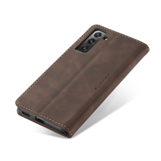 Чохол-сумка для Samsung Galaxy S22+ Plus 5G, Leather Wallet Case, кава