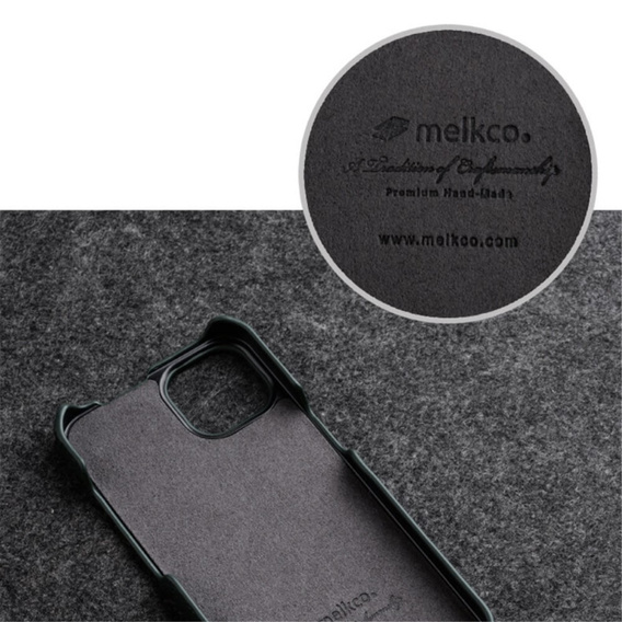 Чехол MELKCO с флипом для iPhone 13, кожа, флип, чёрный