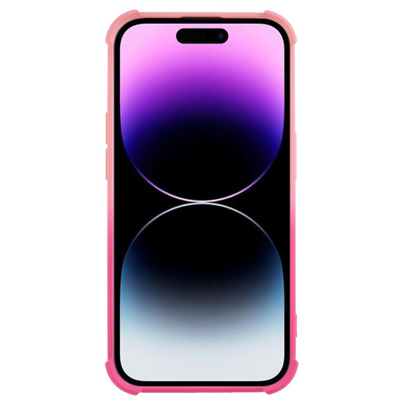 Силіконовий чохол для iPhone 14 Pro Max, градієнтний магнітний, для MagSafe, рожевий