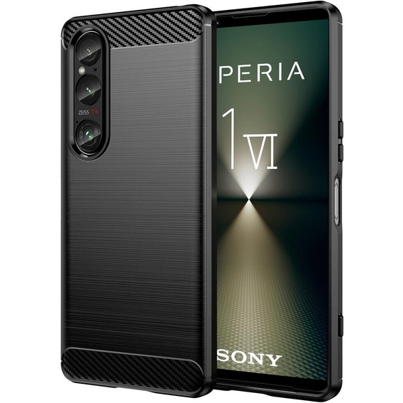 Чехол до Sony Xperia 1 VI, Carbon, чёрный