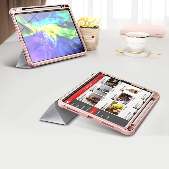 Чoхол до iPad Air 4 10.9 2020 / iPad Pro 11 2020 / 2018, Suritch Full Body Marble, рожевий