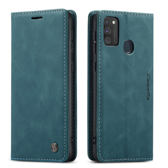 Чехол CASEME для Samsung Galaxy M21, Leather Wallet Case, синий