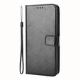 Откидной чехол для Oppo A78 4G, Crazy Horse Wallet, чёрный