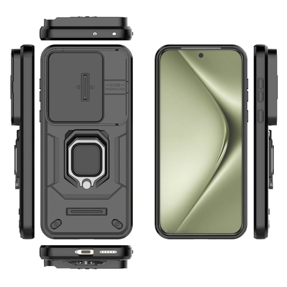 Чехол для Huawei Pura 70 Ultra, KickStand Camera Lens, чёрный