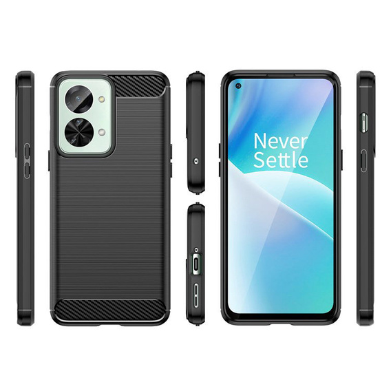 Чехол до OnePlus Nord 2T 5G, Carbon, чёрный