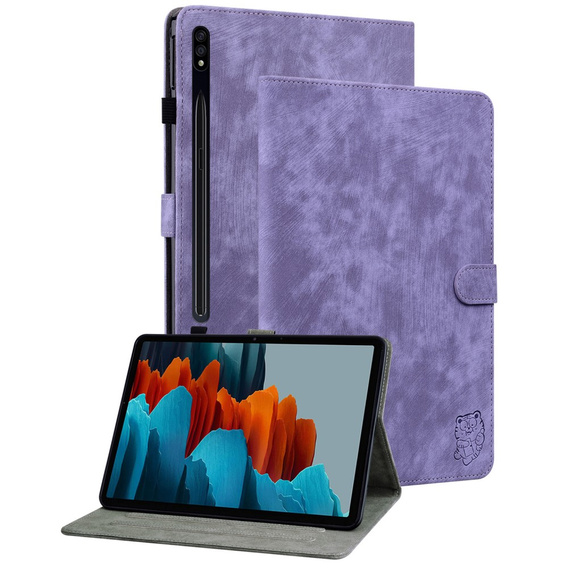 Чехол до Samsung Galaxy Tab S9, Wallet Pen Slot, фиолетовый