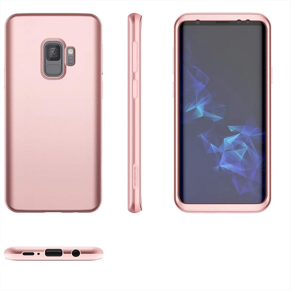 Чoхол до Samsung Galaxy S9, Suritch Full Body, рожевий rose gold