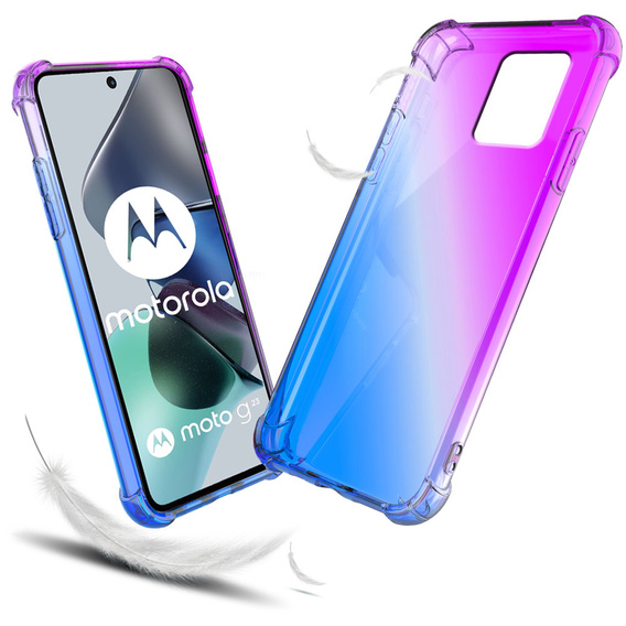 Чехол для Motorola Moto G23 / G13 4G, Gradient Dropproof, Фиолетовый / синий