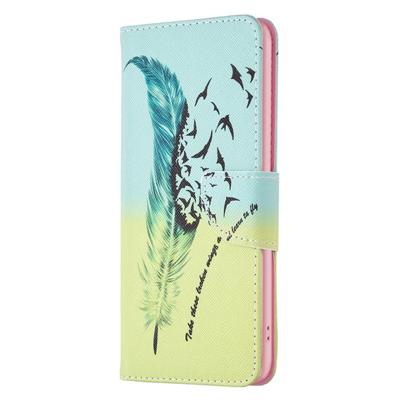 Чохол-книжка для Xiaomi Redmi Note 12 4G, Wallet, feather, м'яти