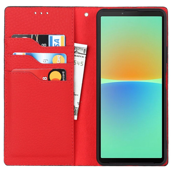 Чехол до Sony Xperia 10 IV 5G, Wallet Litchi Leather, чёрный